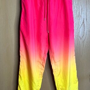 Forever 21 Pink and Yellow Ombré Joggers